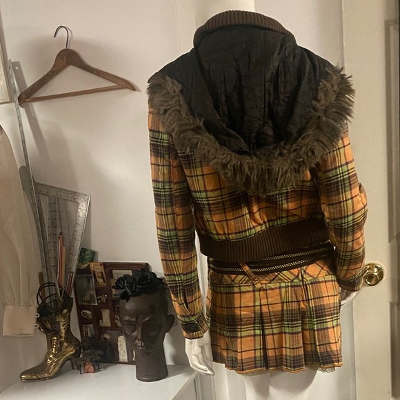 Miss Sixty Plaid  Y2K Jacket and Skirt Set - Picture 4 of 16